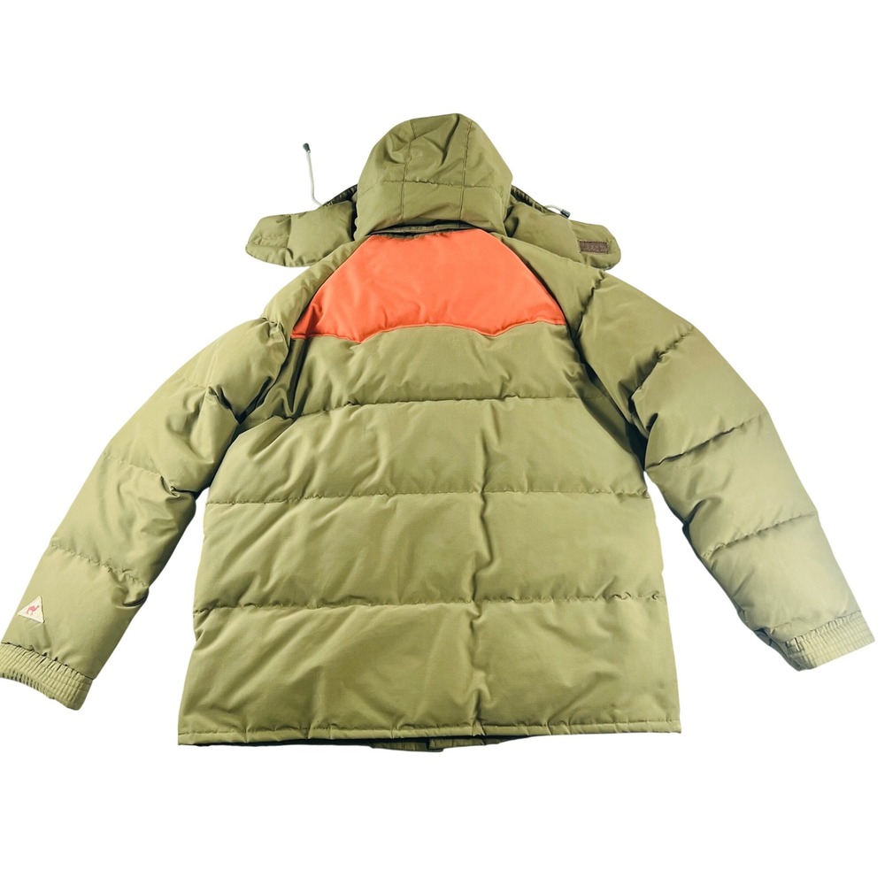 Camel Down Puffer Jacket Men L Green Orange Vintage Gorpcore - Picture 9 of 13